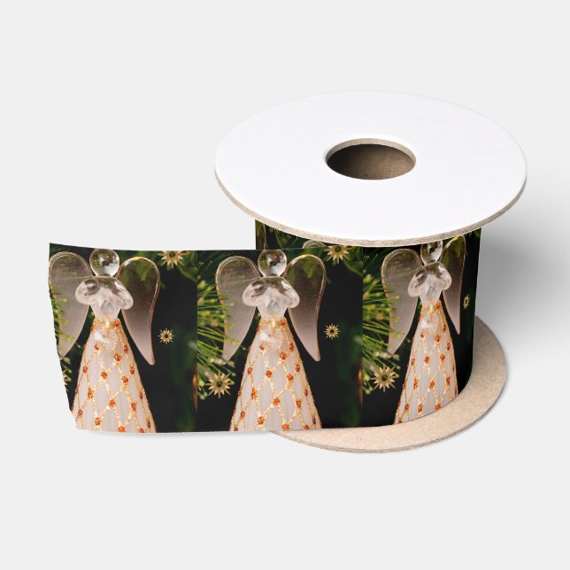 Christmas Ribbon, Christmas Angel Satin Ribbon (Spool)