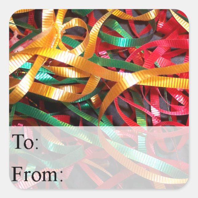 Christmas Ribbon Gift Tag (Front)