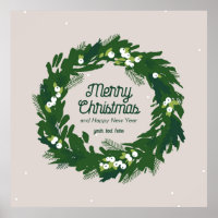 Christmas ring in green. poster