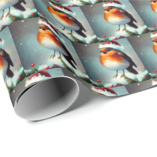 Christmas Robin 1 Wrapping Paper (Roll Corner)