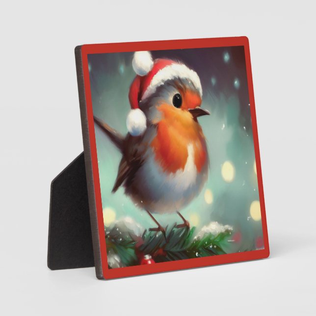 Christmas Robin 2 Plaque (Front)