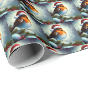 Christmas Robin 3 Wrapping Paper