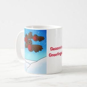 Christmas Robin Birds Coffee Mug