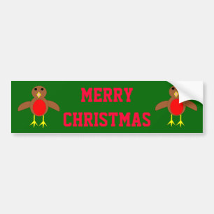Christmas Robin Bumper Sticker