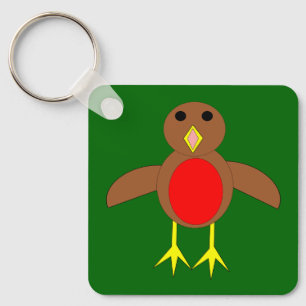 Christmas Robin Custom Keychain