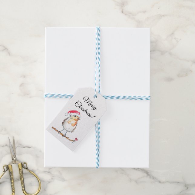 Christmas Robin Gift Tags (With Twine)