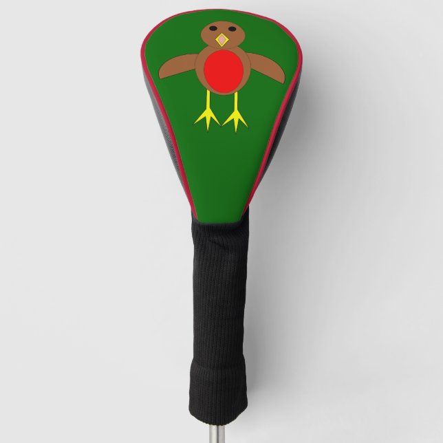 Christmas Robin Golf Driver Cover (Front)