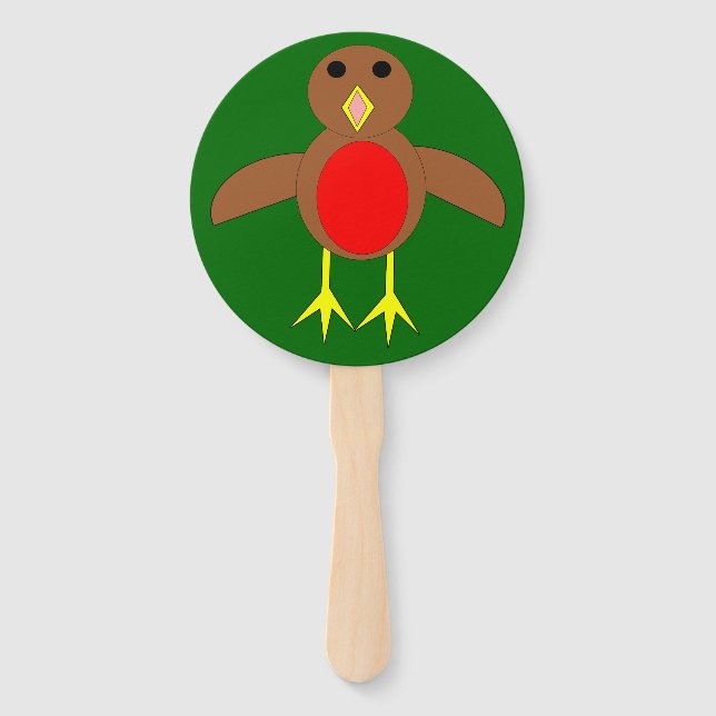 Christmas Robin Hand Fan (Front)