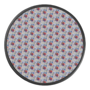 Christmas Robin Hockey Puck