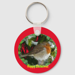 Christmas Robin Key Chain