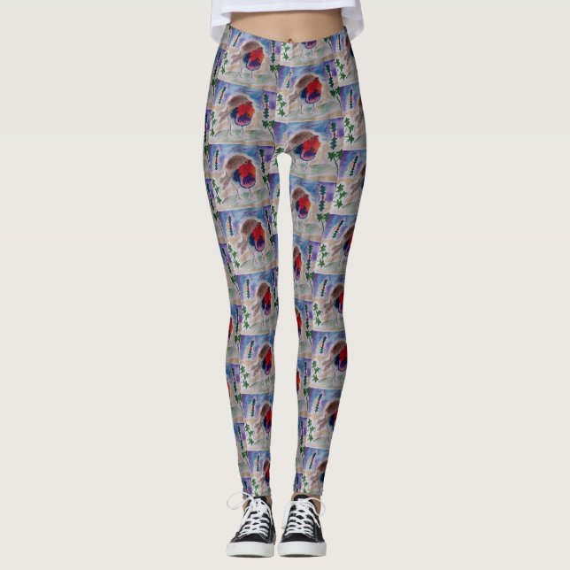 Christmas Robin Leggings (Front)