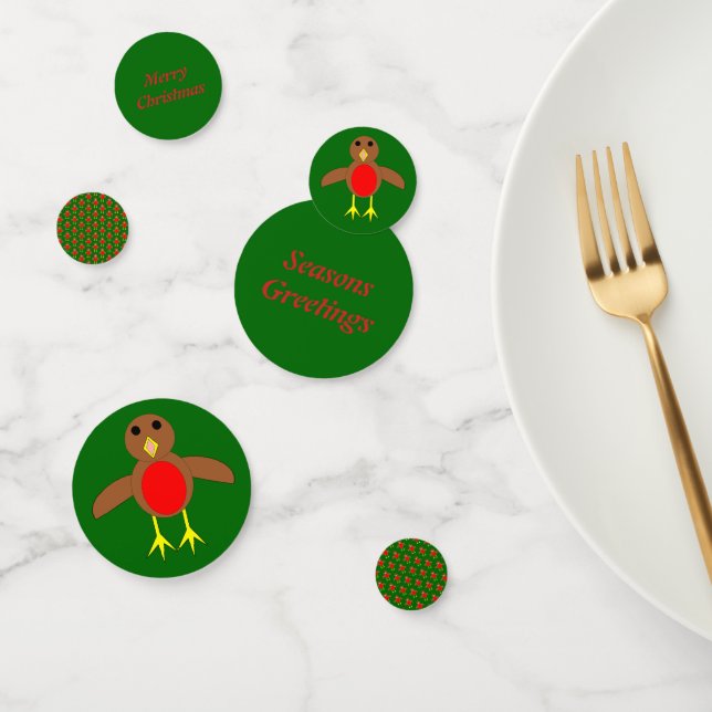 Christmas Robin Personalized Confetti (Group)
