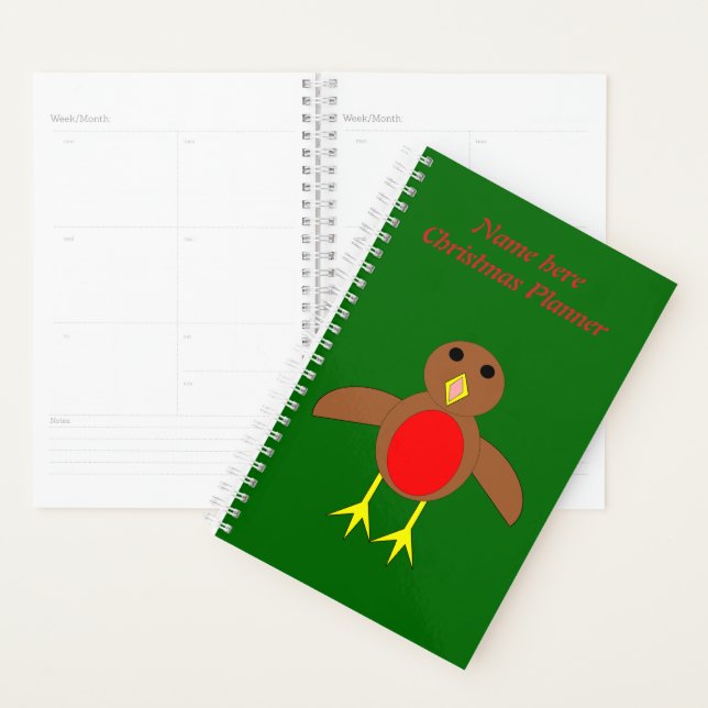 Christmas Robin Personalized Planner (Display)