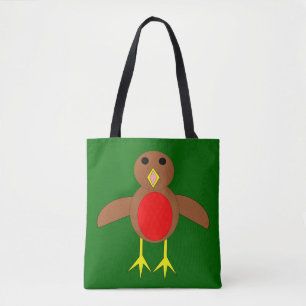 Christmas Robin Tote Bag