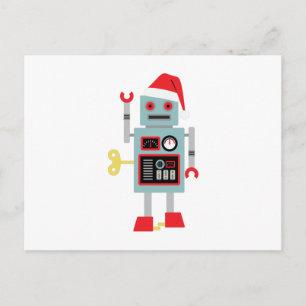 Christmas Robot Postcard