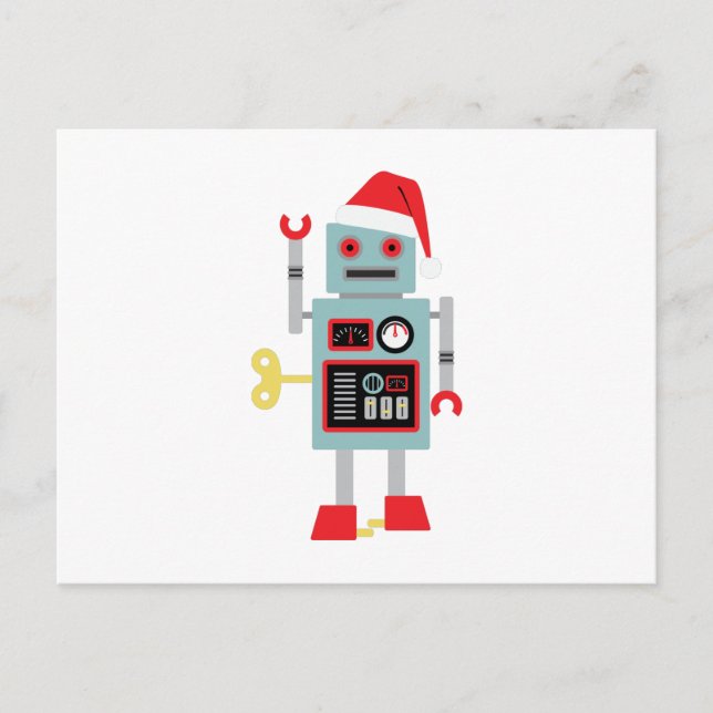 Christmas Robot Postcard (Front)