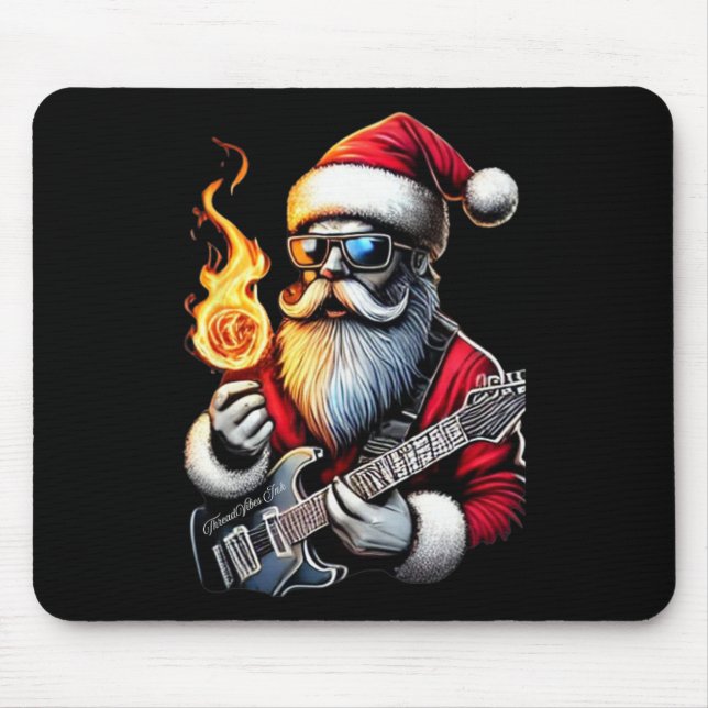 Christmas Rock Santa  Mouse Pad (Front)