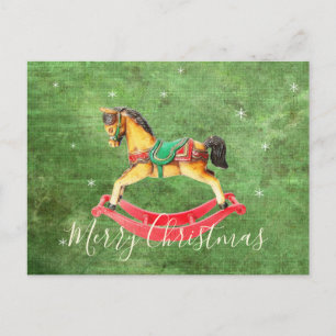 Christmas Rocking Horse Postcard