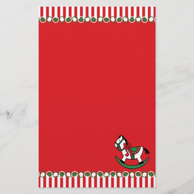 Christmas Rocking Horse Stationery (Front)