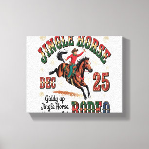 Christmas Rodeo Jingle Horse Canvas Print