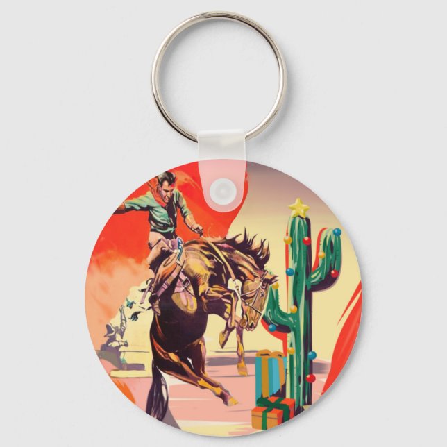Christmas Rodeo Keychain (Front)