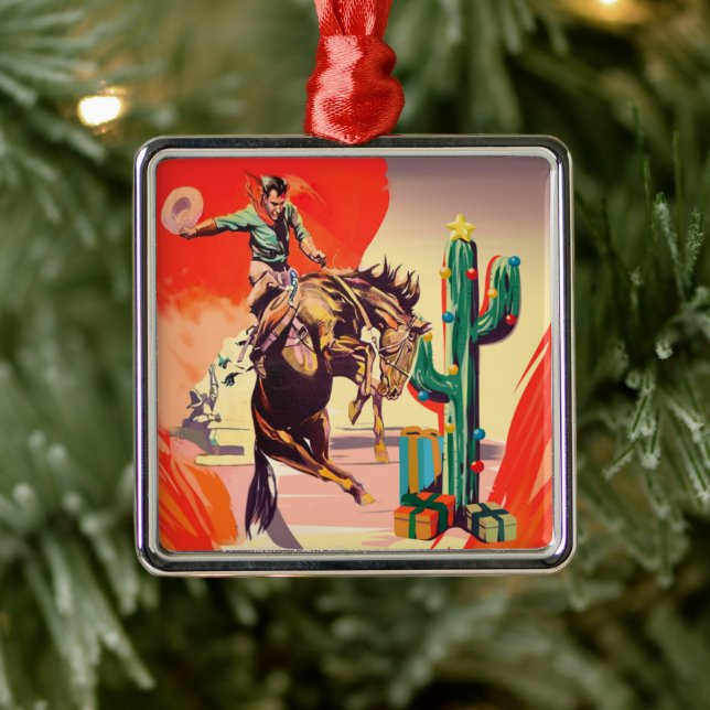 Christmas Rodeo Metal Ornament (Tree)