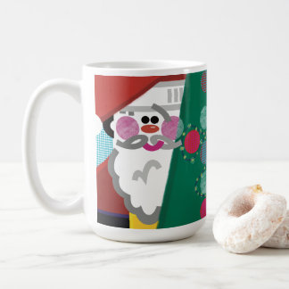 Christmas Rolls Around Abstract Modern Art Mug
