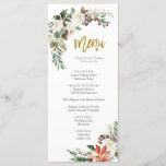 Christmas Romantic Rustic Winter Wedding Menu<br><div class="desc">Christmas Romantic Rustic Winter Wedding Menu</div>