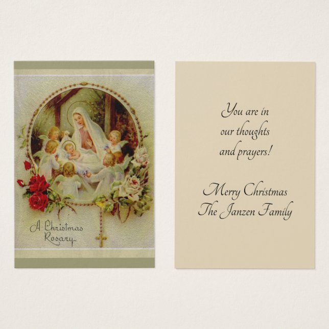 Christmas Rosary Nativity Holy Cards (Front & Back)
