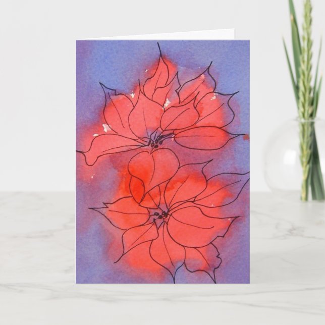 Christmas Rose Holiday Card (Front)