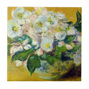Christmas Roses (by Claude Monet) Tile