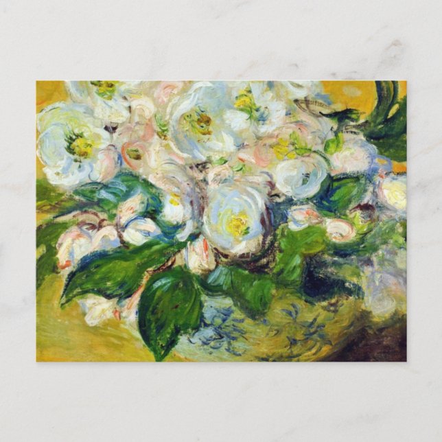 Christmas Roses - Claude Monet Holiday Postcard (Front)