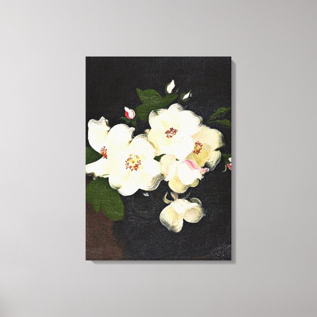 Christmas Roses, fine art painting Canvas Print (Front)