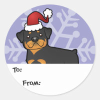 Christmas Rottweiler Gift Tags
