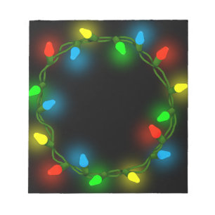 Christmas round lights notepad
