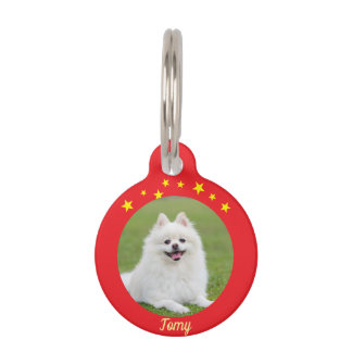 Christmas Round Pet Tag – Festive Holiday ID Tag