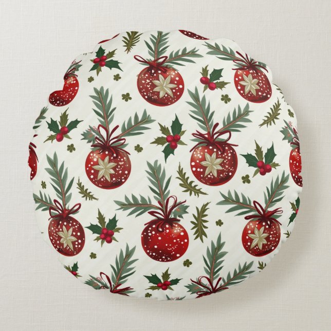 Christmas Round Pillow (Front)