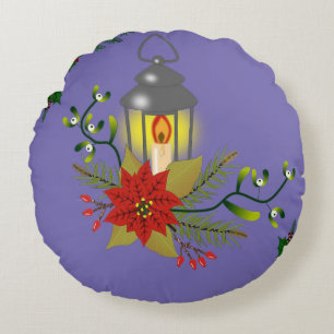 Christmas Round Pillow, Christmas Angel Pillow