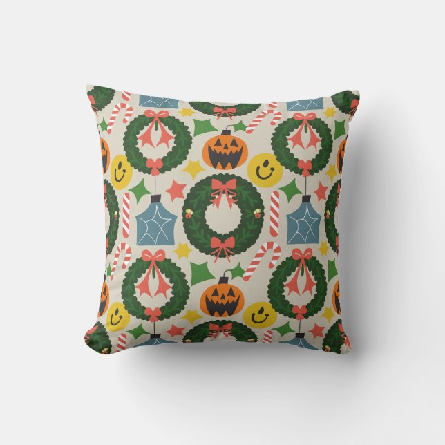 Christmas round pillow cushion (Front)