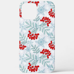 Christmas, Rowan, red, white, snowflakes, iPhone 12 Pro Max Case