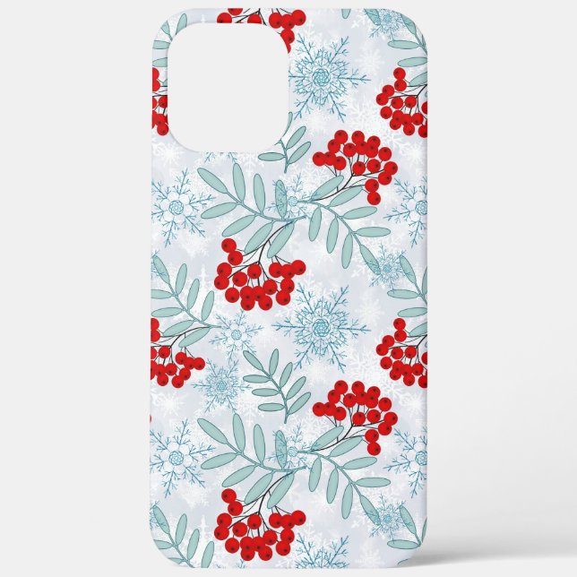 Christmas, Rowan, red, white, snowflakes, Case-Mate iPhone Case (Back)