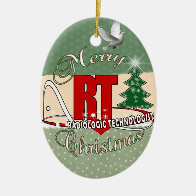 CHRISTMAS RT RADIOLOGIC TECHNOLOGIST CERAMIC ORNAMENT (Front)