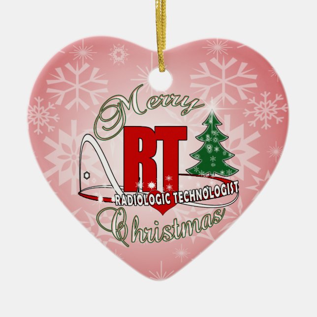 CHRISTMAS RT RADIOLOGIC TECHNOLOGIST CERAMIC ORNAMENT (Front)