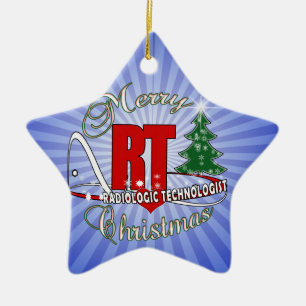 CHRISTMAS RT RADIOLOGIC TECHNOLOGIST CERAMIC ORNAMENT