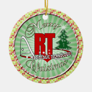 CHRISTMAS RT RADIOLOGIC TECHNOLOGIST CERAMIC ORNAMENT
