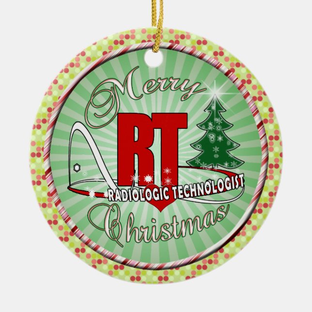 CHRISTMAS RT RADIOLOGIC TECHNOLOGIST CERAMIC ORNAMENT (Front)