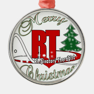 CHRISTMAS RT Respiratory Therapist Metal Ornament