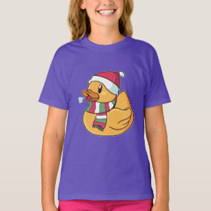 Christmas Rubber Duck Santa Hat Gift For Duck Fans T-Shirt