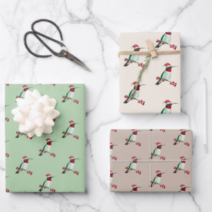 Christmas Ruby-throated Hummingbird  Wrapping Pape Wrapping Paper Sheet