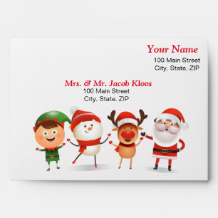 Christmas Rudolf The Reindeer and Friends   Envelope